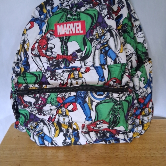 Marvel Red and Green Comic Book Character Backpack - Picture 3 of 5